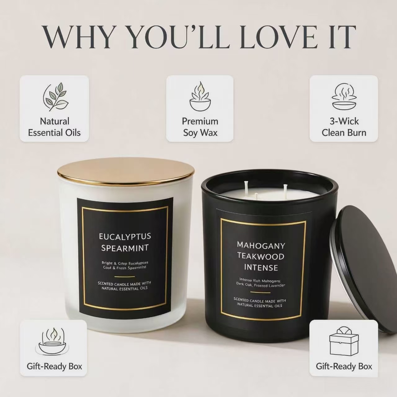 Scented Candles Romantic Air F - Home Fragrance Usa review and price